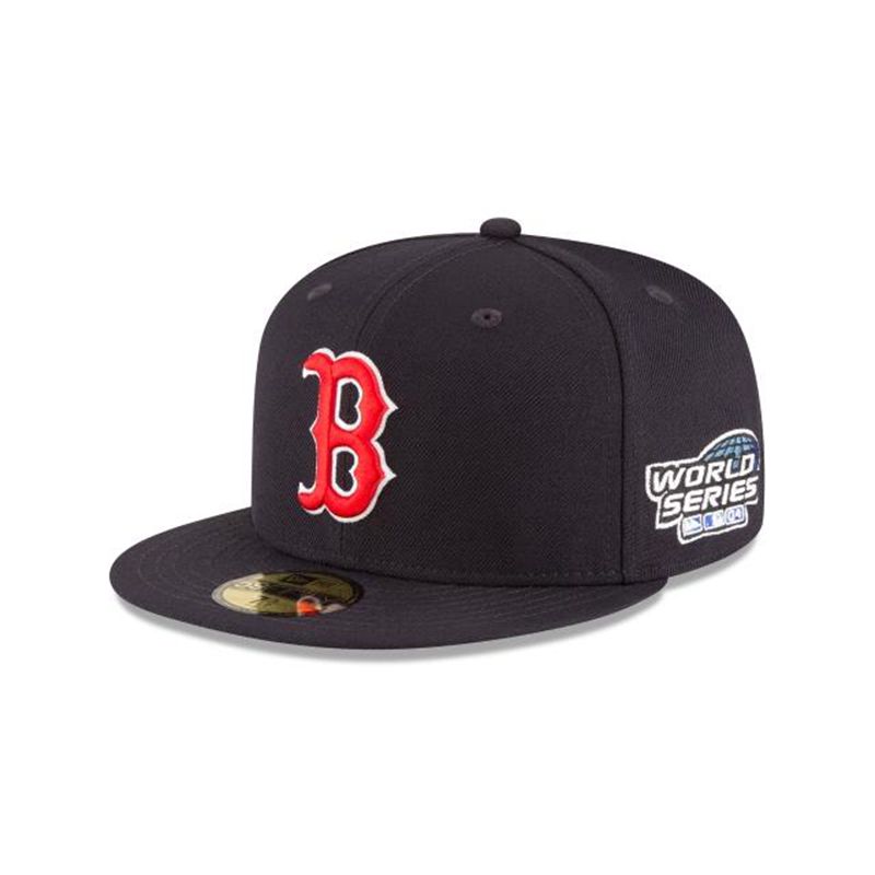 MLB Boston Red Sox 2004 World Series Wool 59Fifty Fitted (XWG3353) - Blue New Era Caps